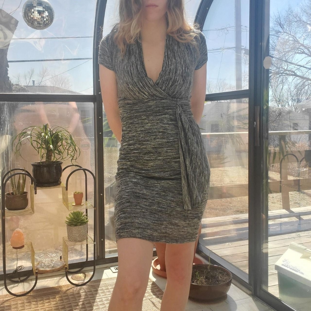 Maeve brand heather grey mini dress